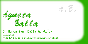 agneta balla business card